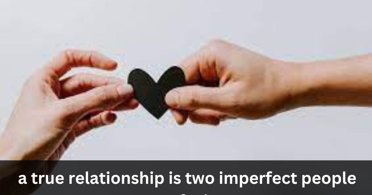 a true relationship is two imperfect people refusi